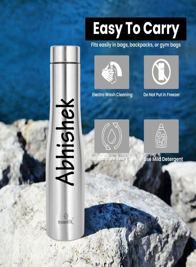 سبيديكس زجاجة مياه سبيدكس من الفولاذ المقاوم للصدأ، فضية اللون، سعة 1 لتر | خالية من مادة BPA، مانعة للتسرب، قابلة لإعادة الاستخدام، مصنوعة من الفولاذ المقاوم للصدأ، مناسبة للمدرسة، المكتب، النادي الرياضي، السفر، والثلاجة | صديقة للبيئة ومتينة - Image 4